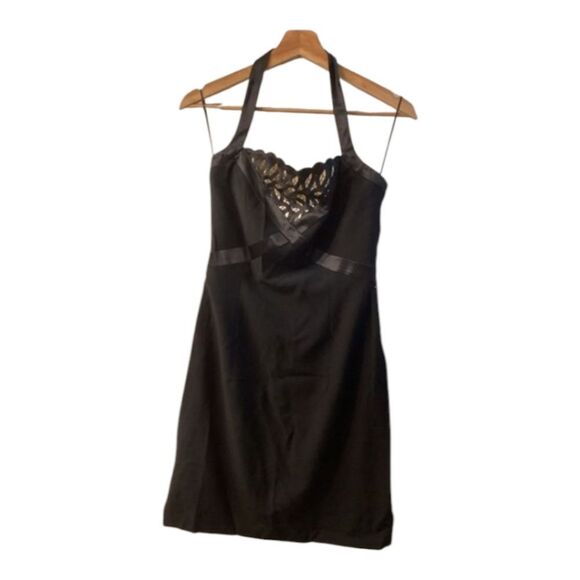Escada Couture Black Halter Lace Dress Women’s Designer Evening Cocktail Formal - Picture 1 of 16
